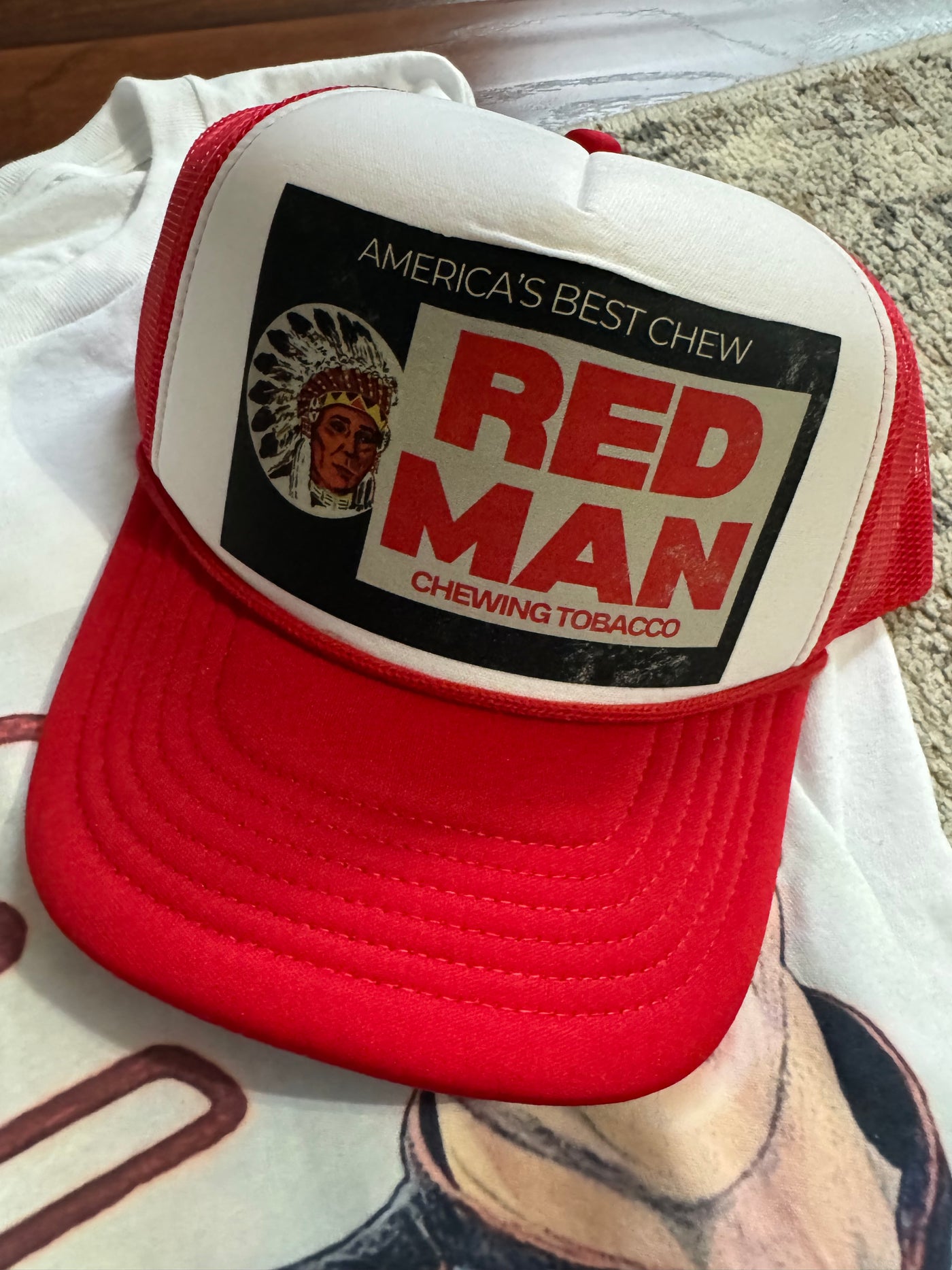 Red Man Trucker Hat