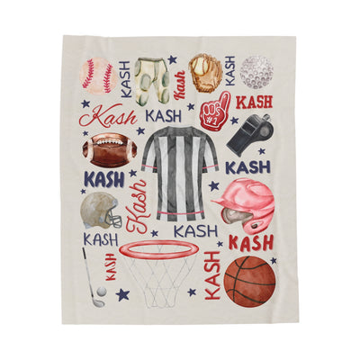 Football Baseball Basketball Velveteen Plush Blanket