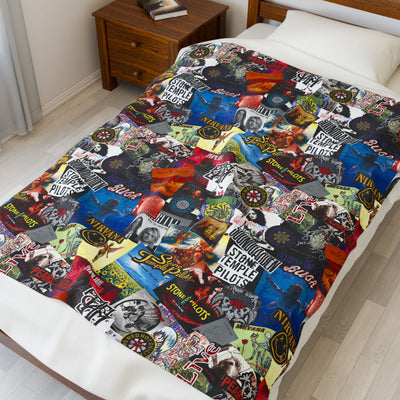 Grunge Velveteen Plush Blanket