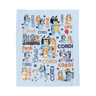 Cordi Bluey Velveteen Plush Blanket