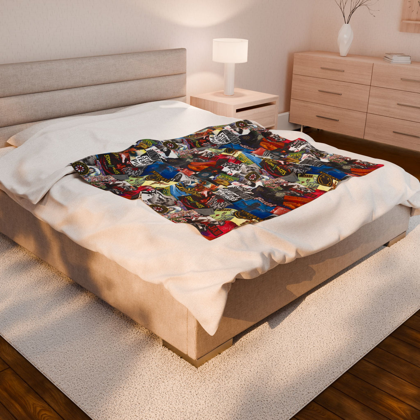 Grunge Velveteen Plush Blanket