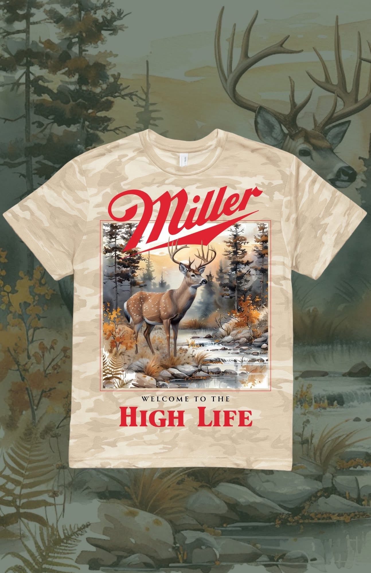 White Camo High Life Tee/Sweatshirt