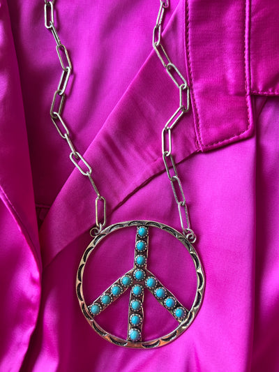 Peace & Love Turquoise Necklace