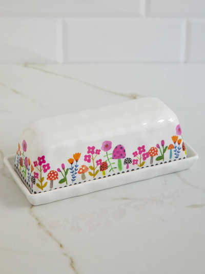 Melamine Butter Dish - Mushroom