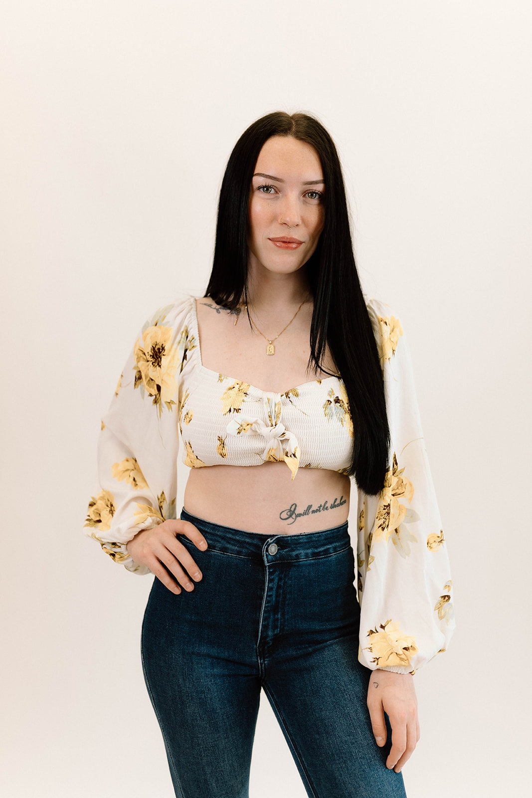 The Lily Floral Smocked Crop Top