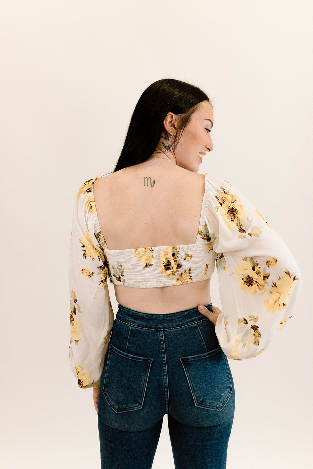 The Lily Floral Smocked Crop Top