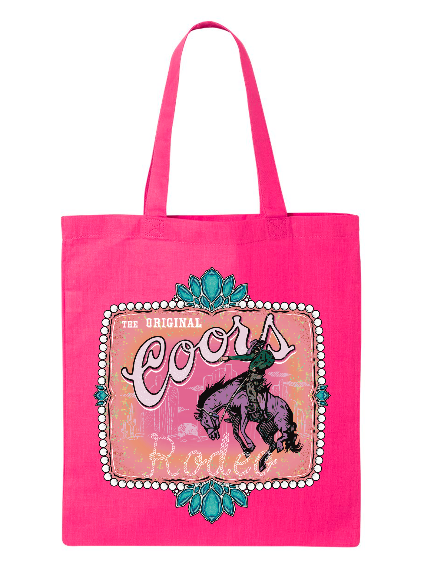 Hot Pink Coors Rodeo Tote