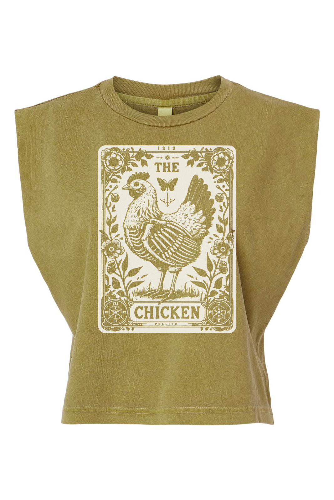 Chicken Tarot Card Vintage Tee/Tank