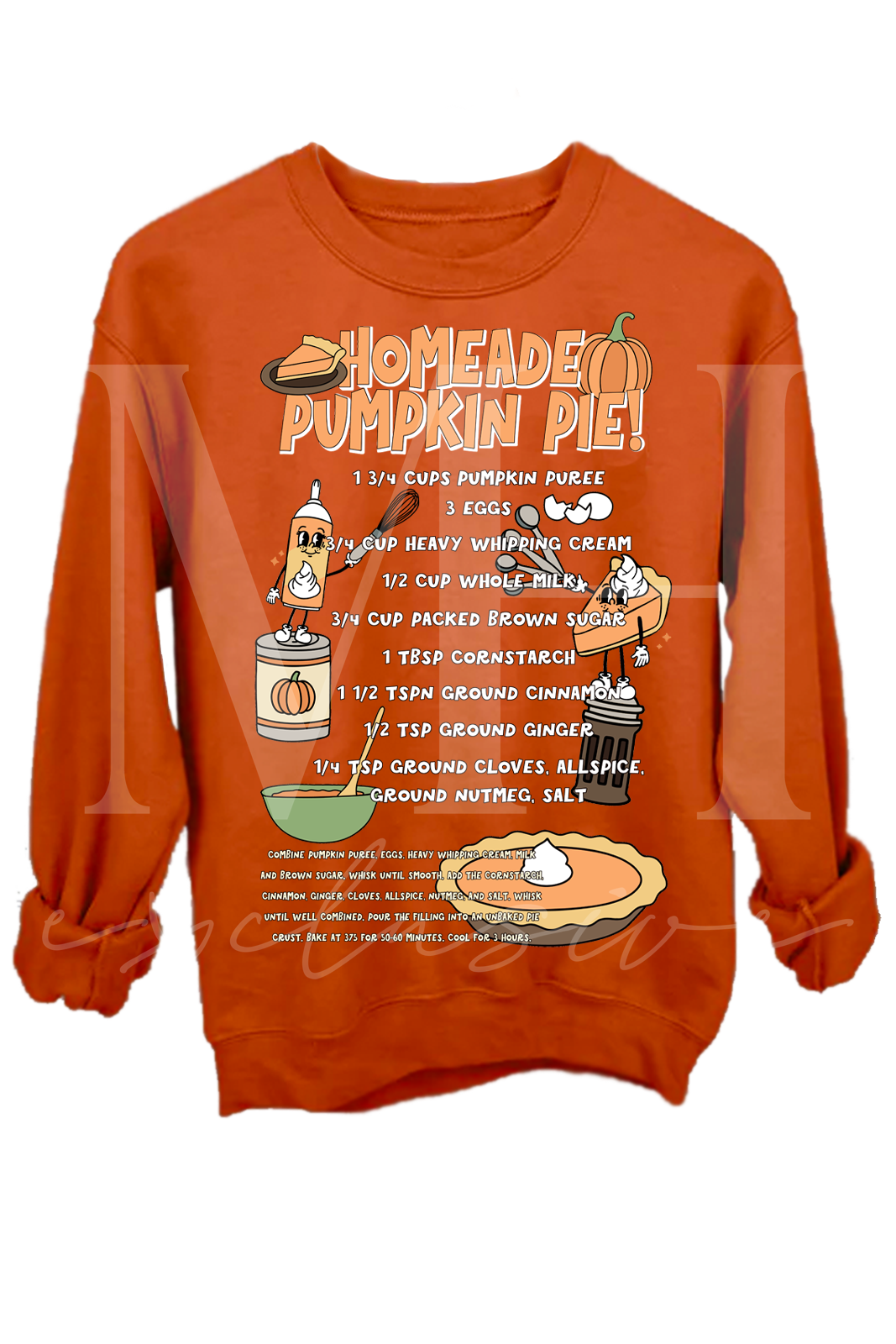 Pumpkin Pie Recipe EXCLUSIVE Tee/Sweatshirt