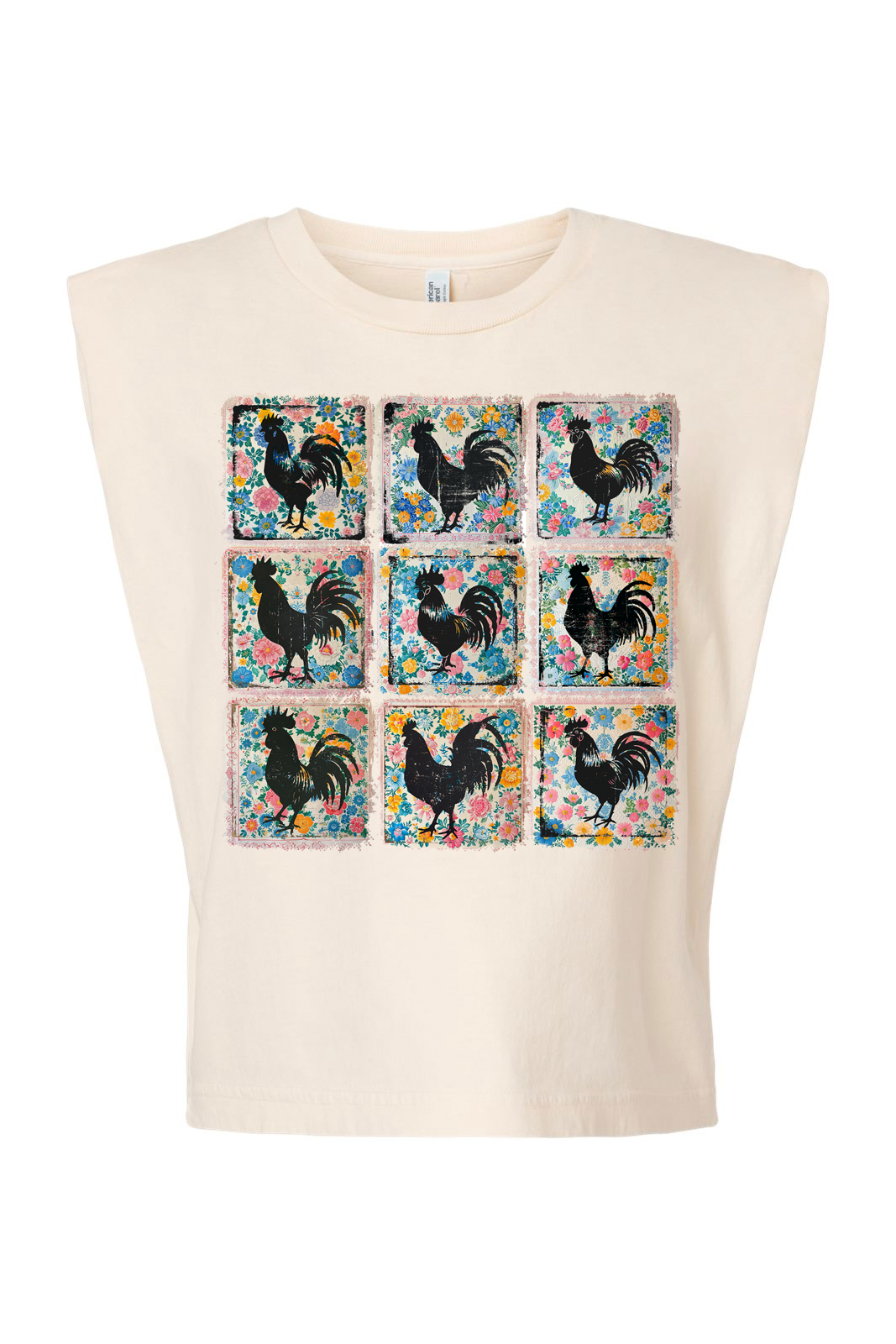 Quilted Granny Chickens Vintage Tee/Tank
