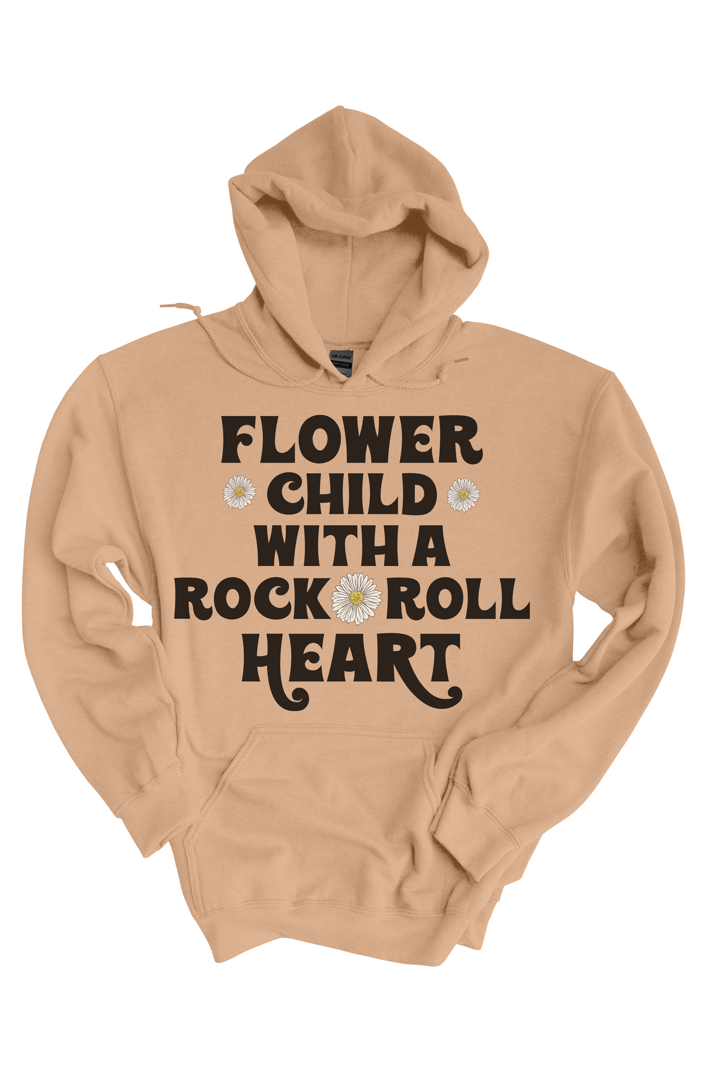 Flower Child With A Rock & Roll Heart Tee/Hoodie