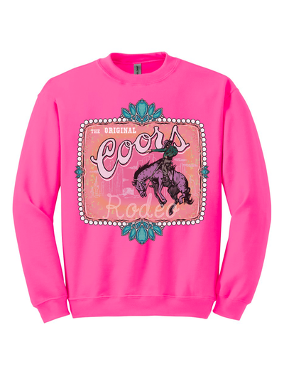 Neon Coors Western Pink Tee/Sweatshirt