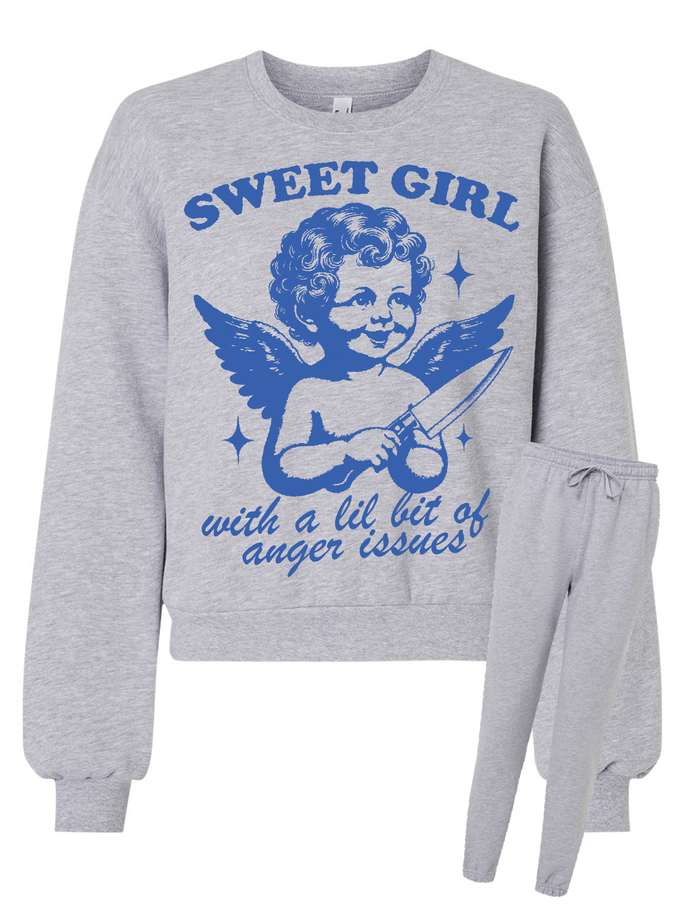 Angel With Anger Issues Sweatshirt & Jogger Set