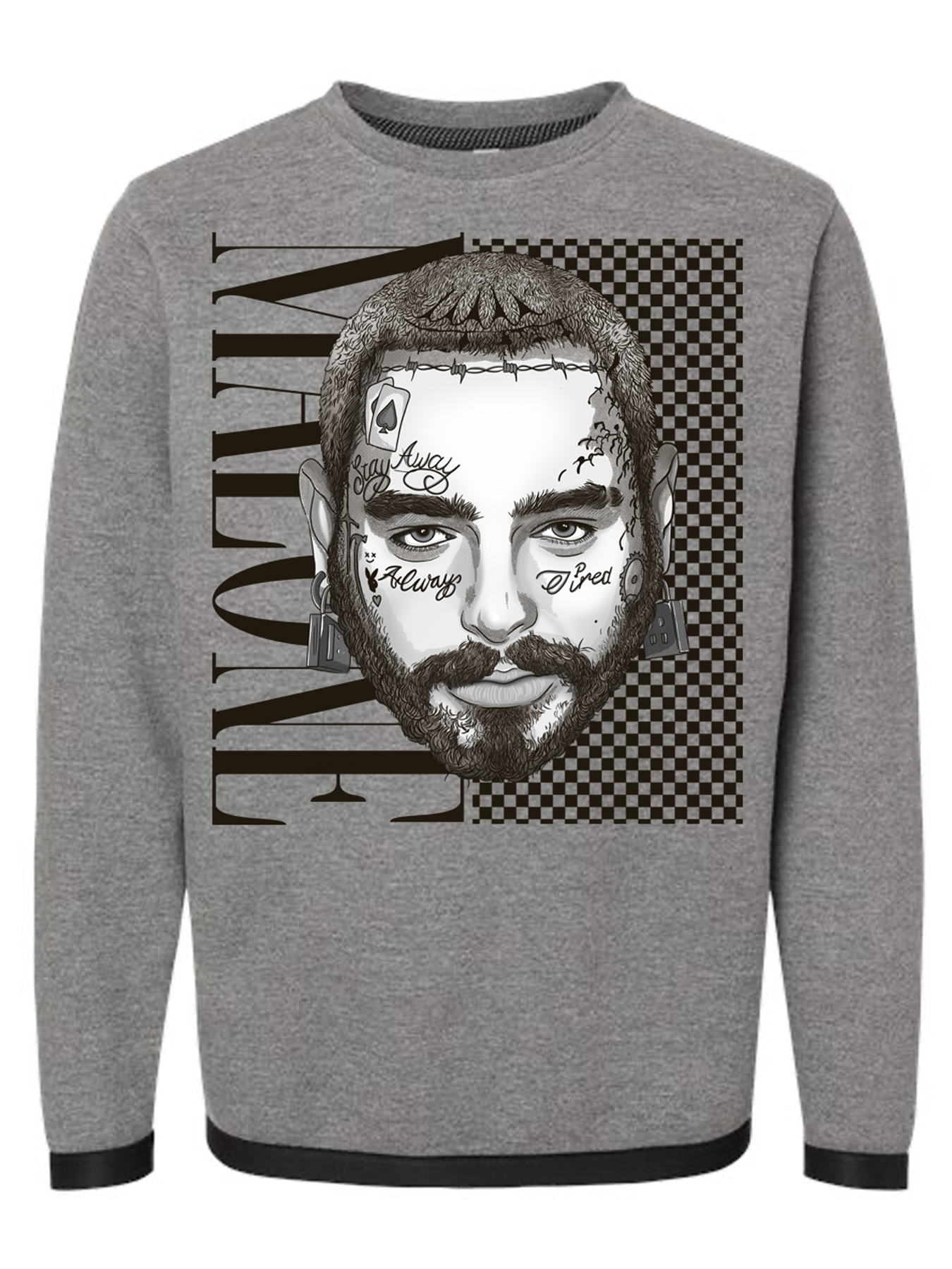 Malone Statement Fleece Crewneck Sweatshirt