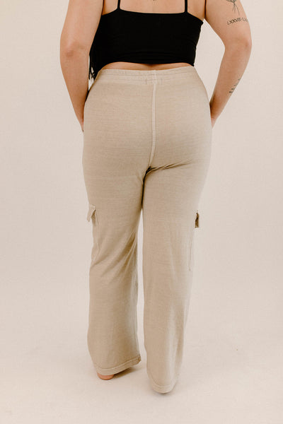 The Laney Cargo Lounge Pants - Pumice