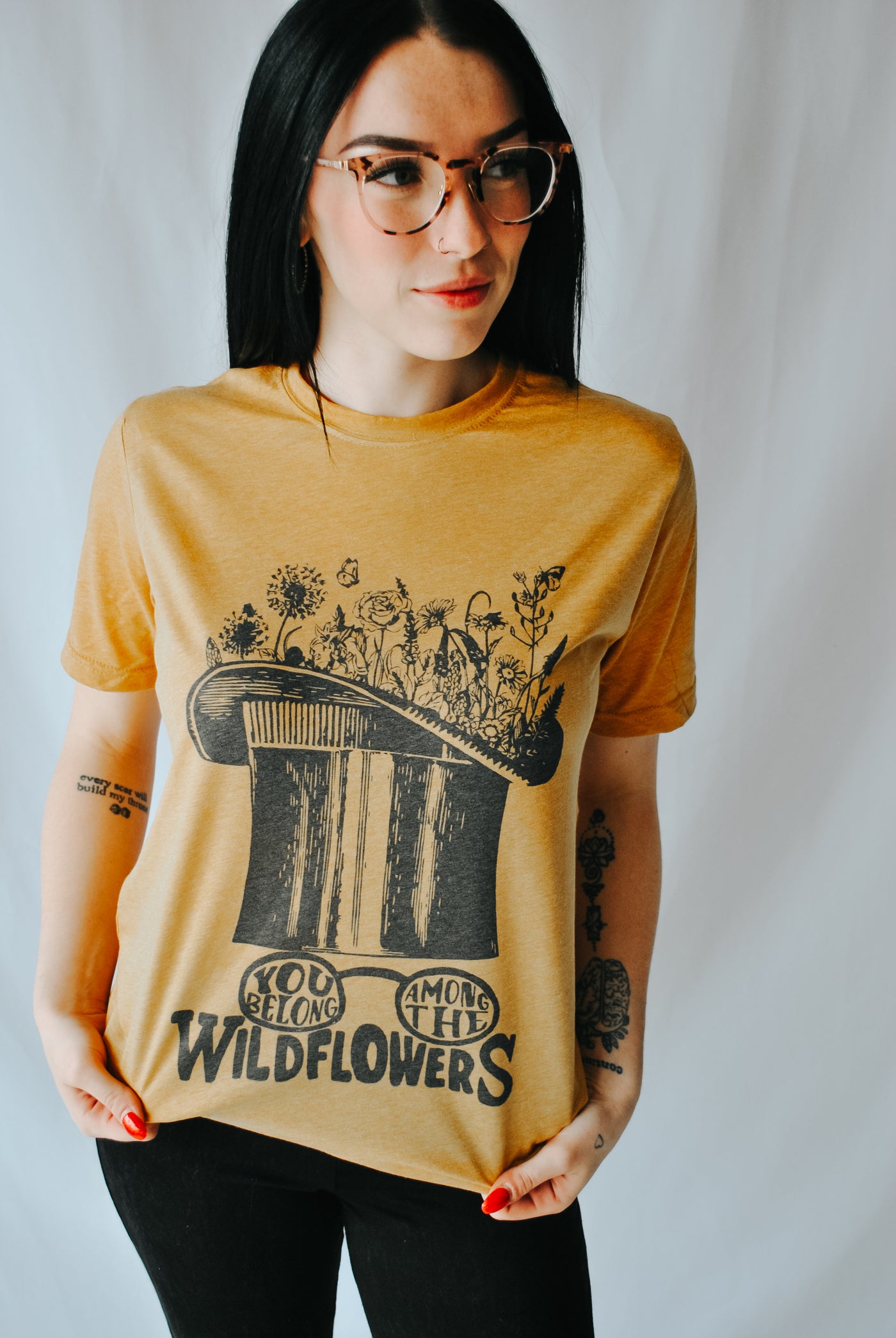 You Belong With A Field Of Wildflowers tee
