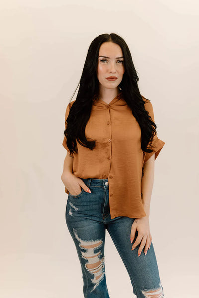 Amber Collared Button Down Top