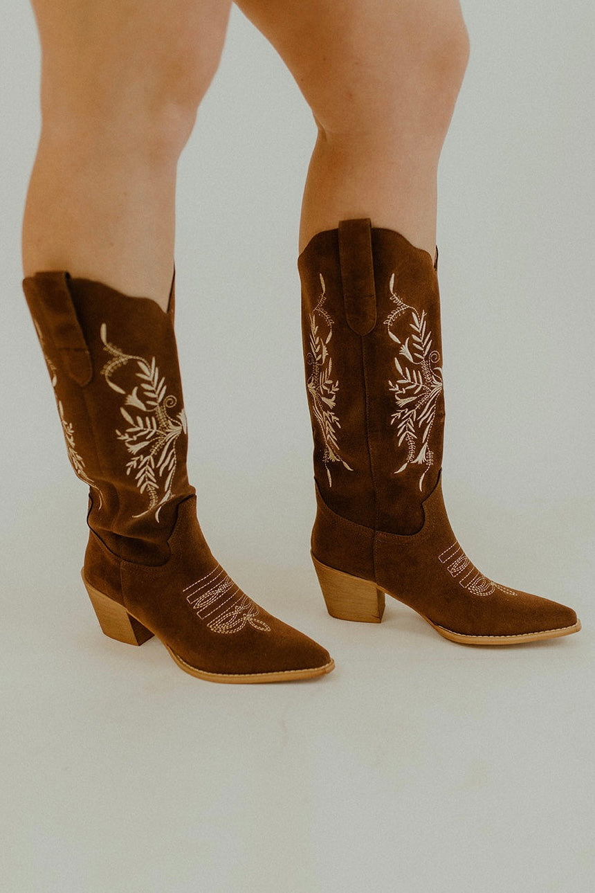 The Flora Embroidered Cowgirl Boots