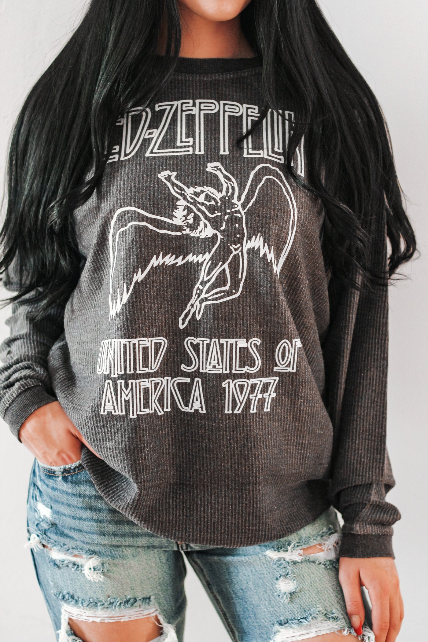 Zeppelin Corded Crew Sweatshirt