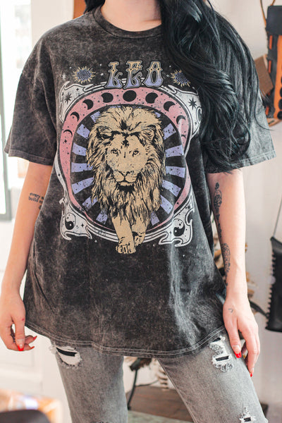 Mineral Wash Vintage Horoscope Tee Dupe