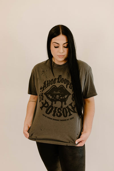 Poison Distressed Comfort Color Tee